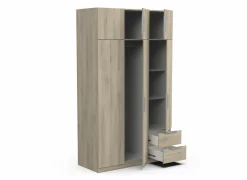 Kleerkast Ghost 119cm - decor - kronberg eik- Draaideurkast|Kleerkast