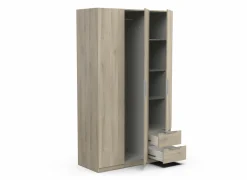 Kleerkast Ghost 119cm - decor - kronberg eik- Draaideurkast|Kleerkast