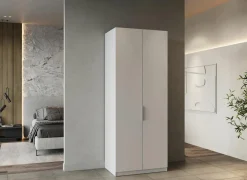 Kleerkast Ghost 79cm - decor - wit- Draaideurkast|Kleerkast