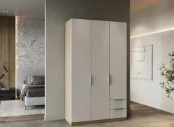 Kleerkast Ghost 119cm - decor - kronberg eik & wit- Draaideurkast|Kleerkast