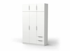 Draaideurkast|Kleerkast|Kleerkast Ghost 119cm - decor - wit