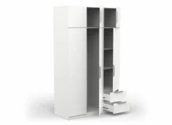 Draaideurkast|Kleerkast|Kleerkast Ghost 119cm - decor - wit