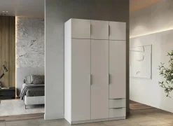 Draaideurkast|Kleerkast|Kleerkast Ghost 119cm - decor - wit