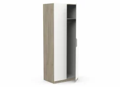 Kleerkast Ghost 79cm - decor - kronberg eik & wit- Draaideurkast|Kleerkast