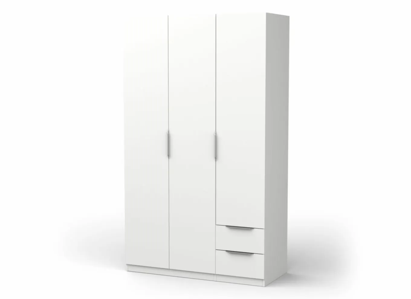 Draaideurkast|Kleerkast|Kleerkast Ghost 119cm - decor - wit