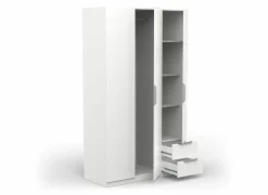 Draaideurkast|Kleerkast|Kleerkast Ghost 119cm - decor - wit