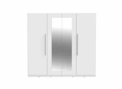 Kleerkast Helen 228cm - decor - wit- Draaideurkast|Draaideurkast