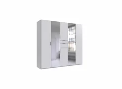 Kleerkast Moldau 225cm - decor - wit- Draaideurkast|Draaideurkast