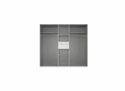 Kleerkast Moldau 225cm - decor - wit- Draaideurkast|Draaideurkast