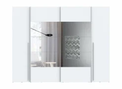 Kleerkast Narago 270cm - decor - wit- Draaideurkast|Schuifdeurkast