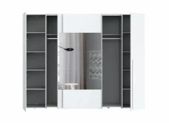 Kleerkast Narago 270cm - decor - wit- Draaideurkast|Schuifdeurkast