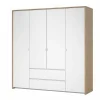 Kleerkast Next 197x58x202cm - decor - wit & jackson hickory- Draaideurkast|Draaideurkast