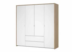 Kleerkast Next 197x58x202cm - decor - wit & jackson hickory- Draaideurkast|Draaideurkast