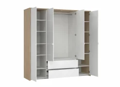 Kleerkast Next 197x58x202cm - decor - wit & jackson hickory- Draaideurkast|Draaideurkast