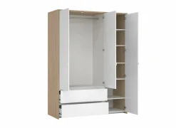 Kleerkast Next 149x58xH202cm - decor - wit & jackson hickory- Draaideurkast|Draaideurkast