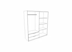 Kleerkast Orleans 181cm - decor - eik- Draaideurkast|Draaideurkast