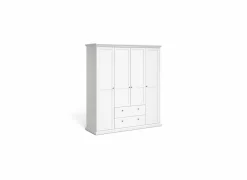 Draaideurkast|Draaideurkast|Kleerkast Paris 181cm - decor - wit