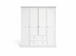 Draaideurkast|Draaideurkast|Kleerkast Paris 181cm - decor - wit