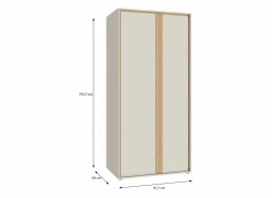 Kleerkast Wexlin 91x60x194cm - decor - sand & mauvella oak- Draaideurkast|Draaideurkast