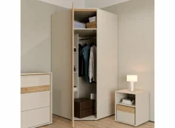 Draaideurkast|Draaideurkast|Kleerkast Wexlin 92x92x194cm - decor - sand & mauvella oak