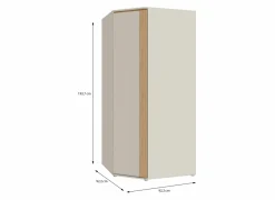 Draaideurkast|Draaideurkast|Kleerkast Wexlin 92x92x194cm - decor - sand & mauvella oak