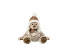 Kerstdecoratie|Pluche Knuffels|Knuffel Kerst H30cm - stof - bruin
