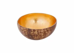 Kom Cocosbowl Ø14cm - kokos - goud- Sla- & Sauskommen|Fruitschalen
