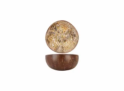 Kom Cocosbowl Ø14cm - kokos - goud- Sla- & Sauskommen|Fruitschalen