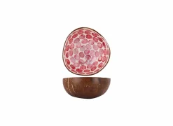 Kom Cocosbowl Ø14cm - kokos - pink pearl- Sla- & Sauskommen|Fruitschalen