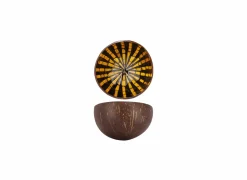 Kom Cocosbowl Ø14cm - kokos - geel- Sla- & Sauskommen|Fruitschalen
