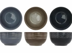 Cosy & Trendy Kom Samos Ø14cm - keramiek - blauw & bruin- Kommen