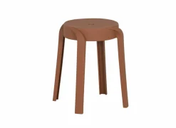 Tuinstoelen|Krukje|Kruk June 43,5x44,5x55,5cm - polyethyleen - terracotta