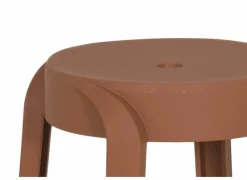 Tuinstoelen|Krukje|Kruk June 43,5x44,5x55,5cm - polyethyleen - terracotta