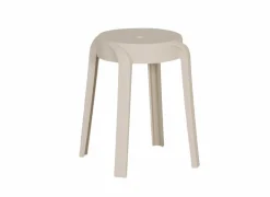 Kruk June 43,5x44,5x55,5cm - polyethyleen - beige- Tuinstoelen|Krukje