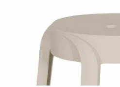 Kruk June 43,5x44,5x55,5cm - polyethyleen - beige- Tuinstoelen|Krukje