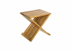 Kruk plooibaar 40x32x45cm - bamboe - naturel- Opbergmeubelen|Krukje