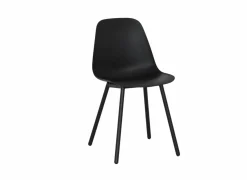 Perfecta Keukenstoelen|Eetkamerstoelen|Kuipstoel Claudio 44x53,5x80,5cm - staal/polypropyleen - zwart