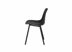 Perfecta Keukenstoelen|Eetkamerstoelen|Kuipstoel Claudio 44x53,5x80,5cm - staal/polypropyleen - zwart