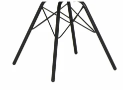 Kuipstoel Gigi 49x55x82cm - lederlook - zwart- Keukenstoelen|Eetkamerstoelen