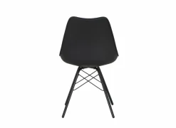 Kuipstoel Gigi 49x55x82cm - lederlook - zwart- Keukenstoelen|Eetkamerstoelen