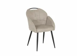 Kuipstoel ST2005 55x60x87,5cm - stof - zand- Eetkamerstoelen