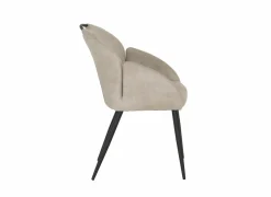 Kuipstoel ST2005 55x60x87,5cm - stof - zand- Eetkamerstoelen