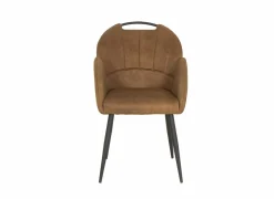 Kuipstoel ST2005 55x60x87,5cm - stof - cognac- Eetkamerstoelen