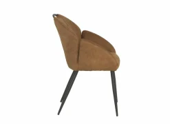Kuipstoel ST2005 55x60x87,5cm - stof - cognac- Eetkamerstoelen
