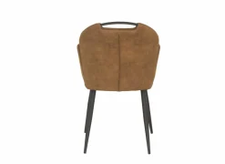 Kuipstoel ST2005 55x60x87,5cm - stof - cognac- Eetkamerstoelen