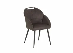 Kuipstoel ST2005 Â 55x60x87,5cm - stof - antraciet- Eetkamerstoelen