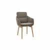 Eetkamerstoelen|Kuipstoel Suya 59x69,5x87cm - polyestervezel - taupe