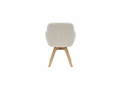 Eetkamerstoelen|Kuipstoel Tristan 63x62,5x86,5cm - polyestervezel - beige