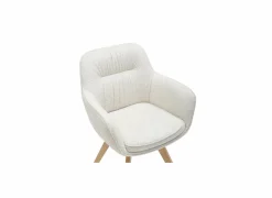 Eetkamerstoelen|Kuipstoel Tristan 63x62,5x86,5cm - polyestervezel - beige