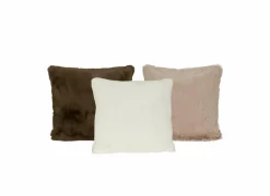 Kussens|Kussens|Kussen Duffie 60x60cm - imitatie konijnenvacht - bruin